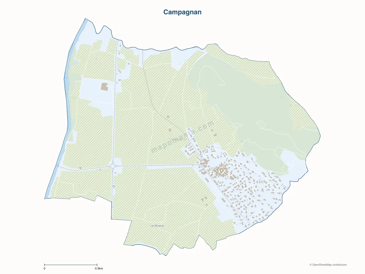 Carte de Campagnan à personnaliser