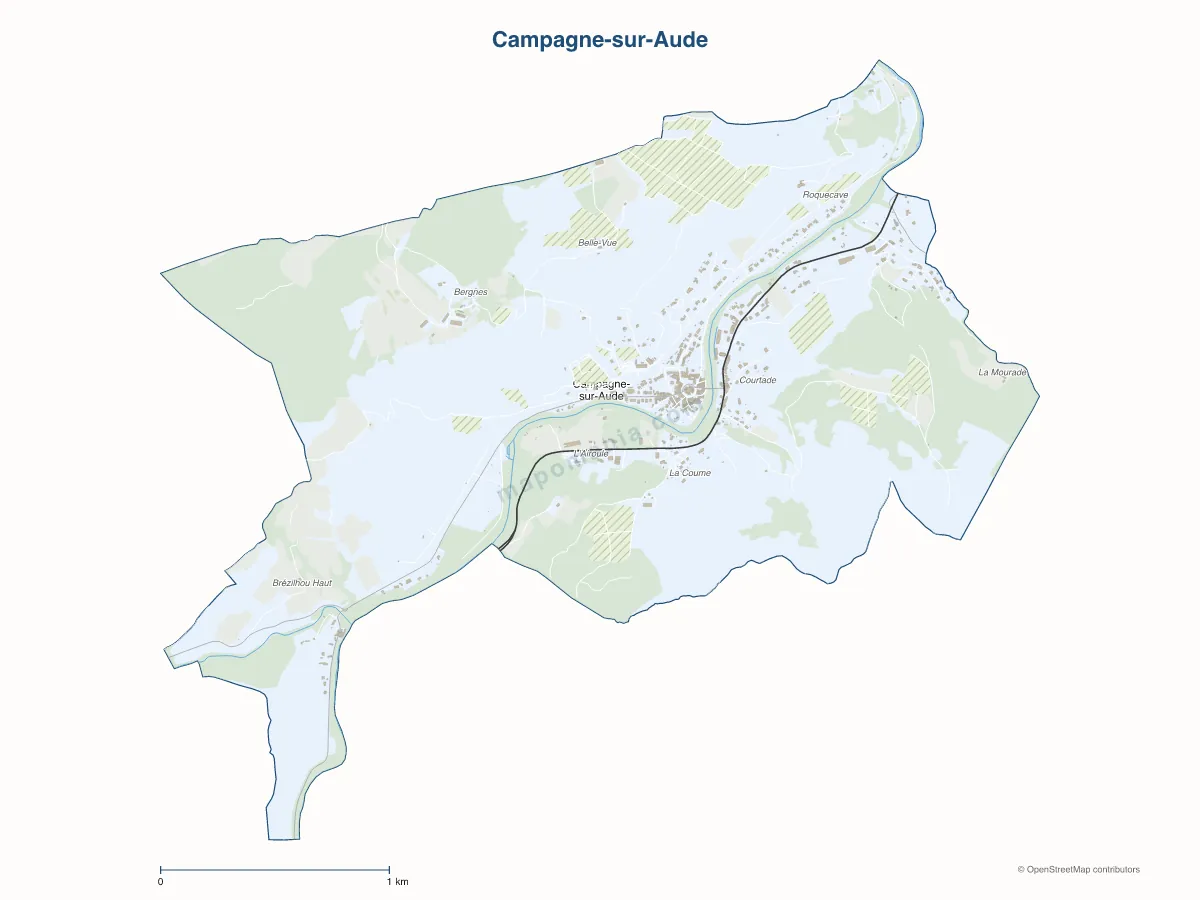 Carte de Campagne-sur-Aude à personnaliser
