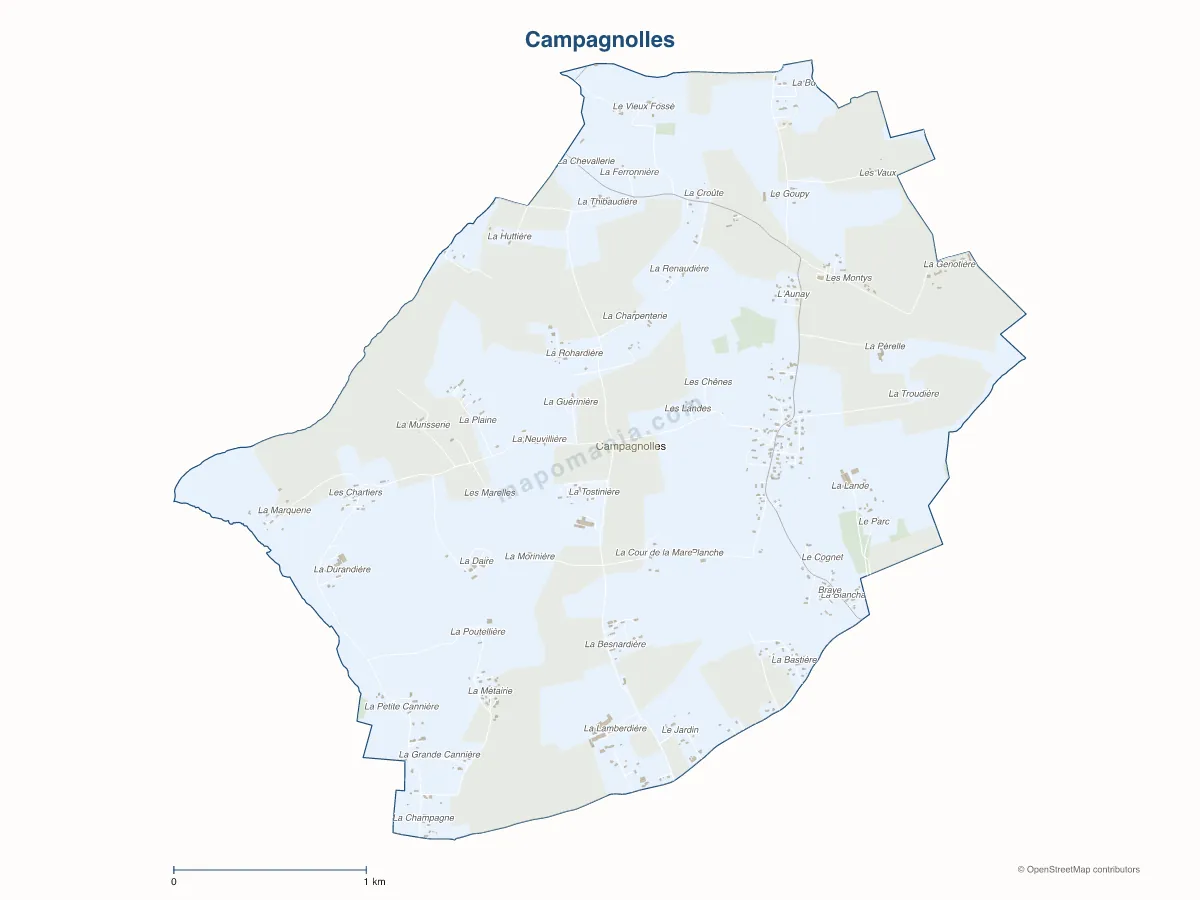 Carte de Campagnolles à personnaliser