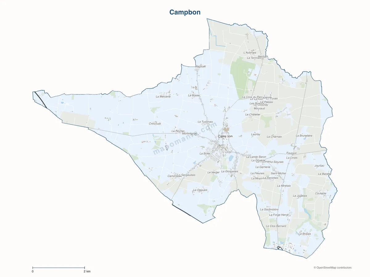 Carte de Campbon à personnaliser