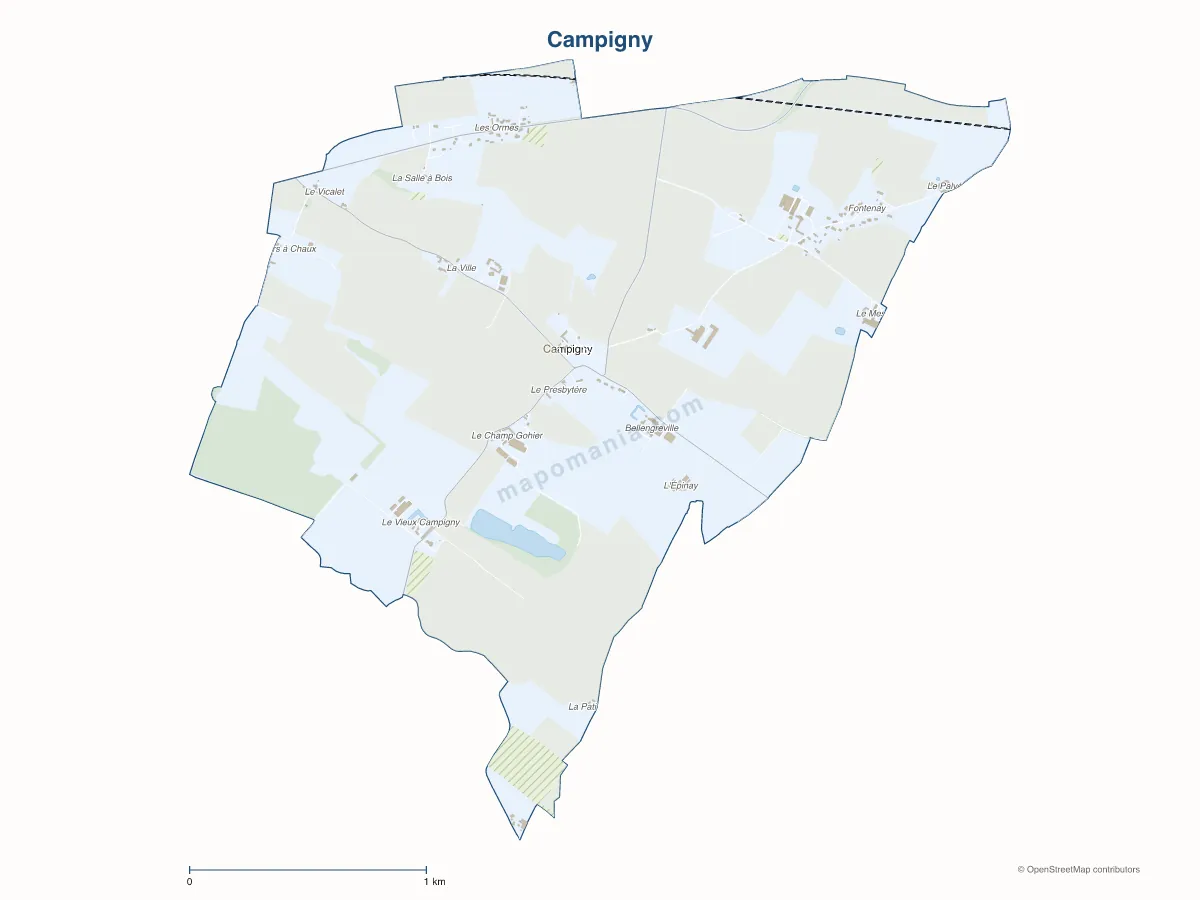 Carte de Campigny à personnaliser