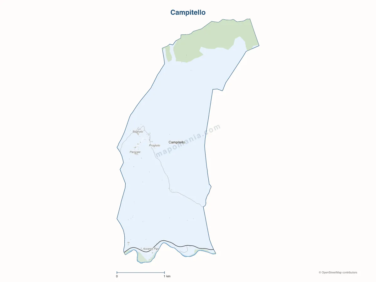 Carte de Campitello à personnaliser