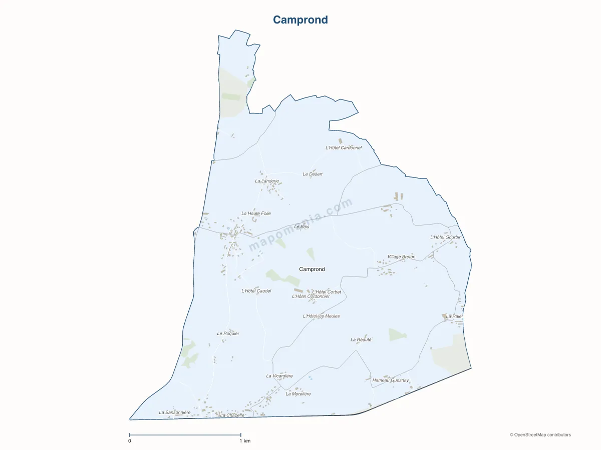 Carte de Camprond à personnaliser