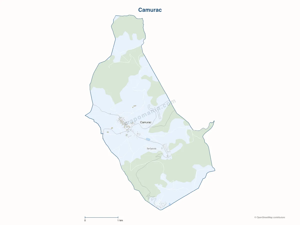 Carte de Camurac à personnaliser