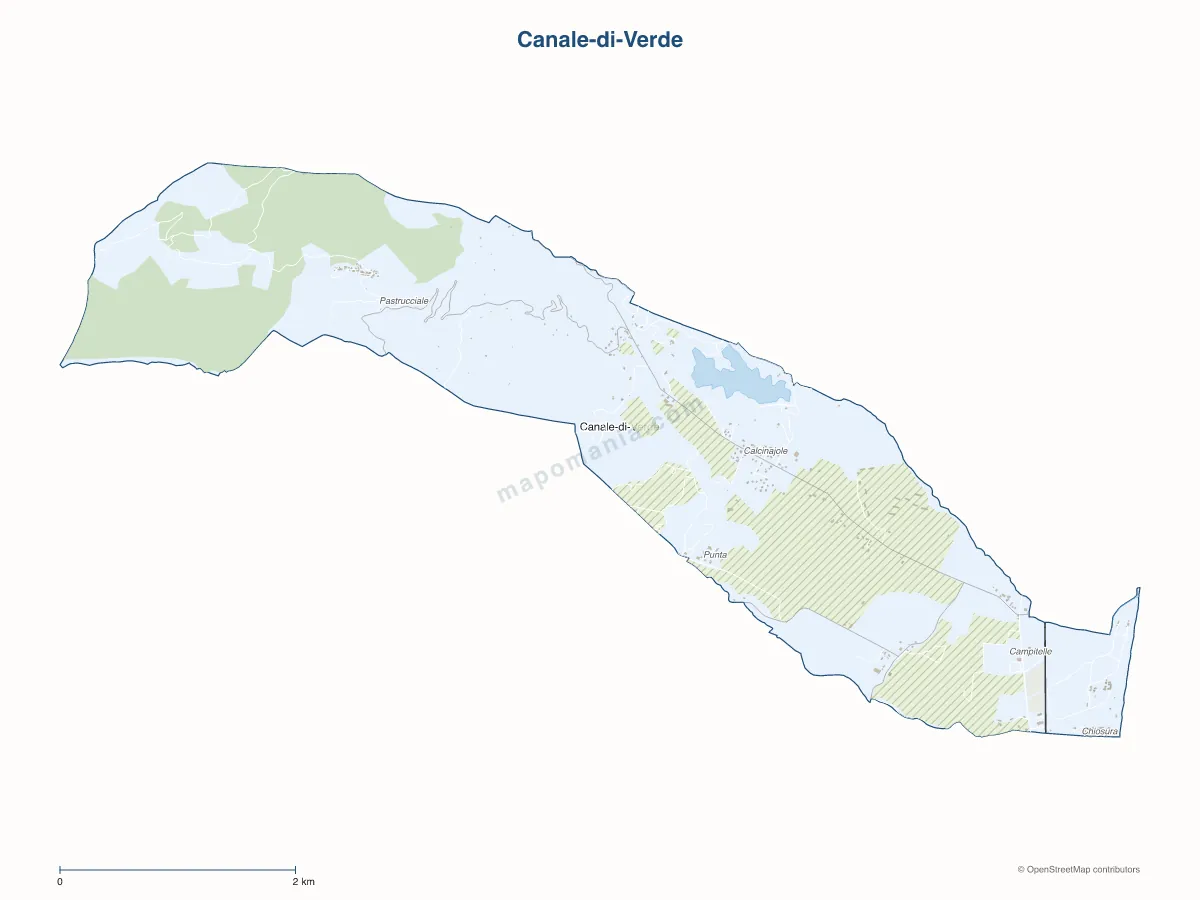 Carte de Canale-di-Verde à personnaliser