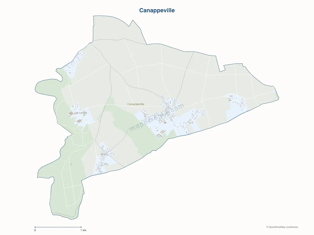 Carte de Canappeville à personnaliser