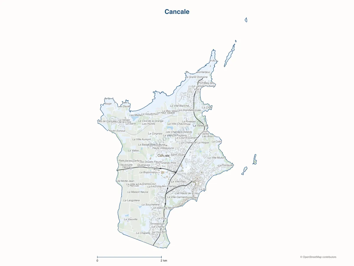 Carte de Cancale à personnaliser