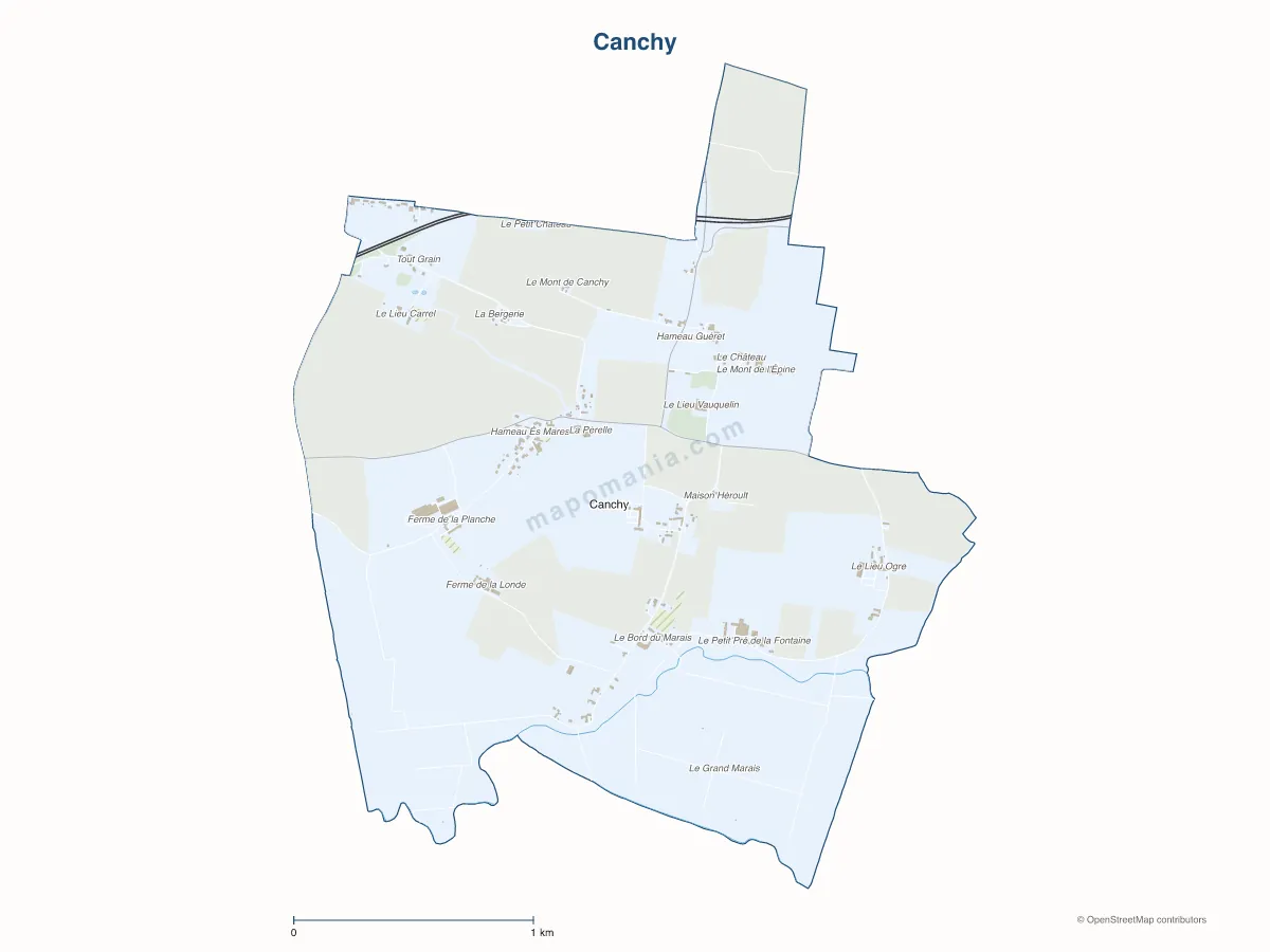 Carte de Canchy à personnaliser