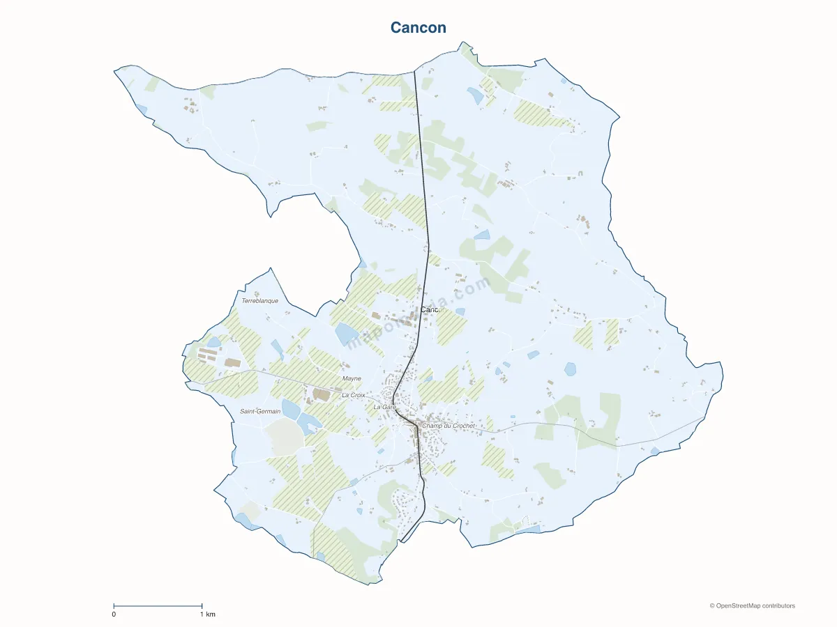 Carte de Cancon à personnaliser