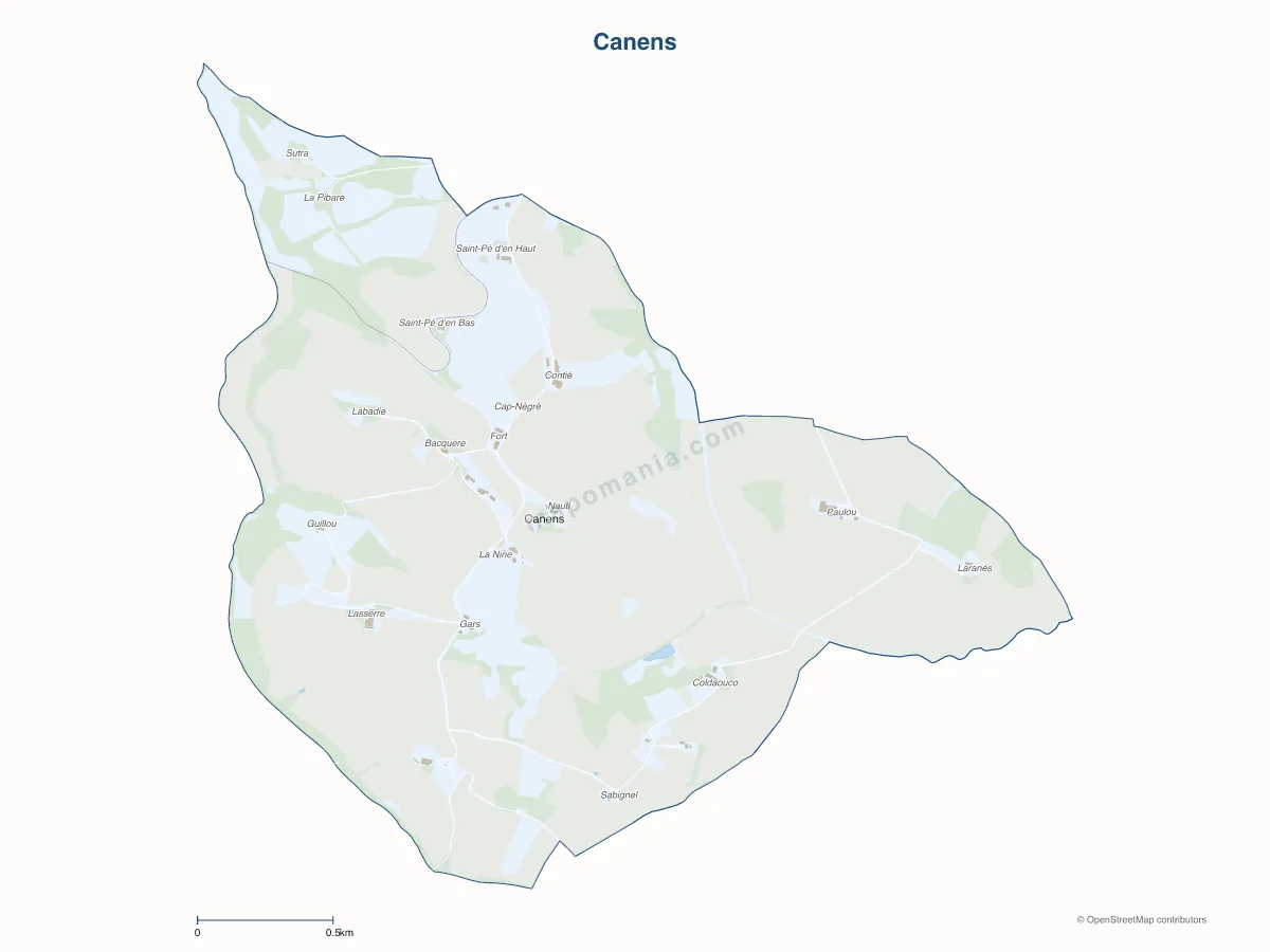 Carte de Canens à personnaliser