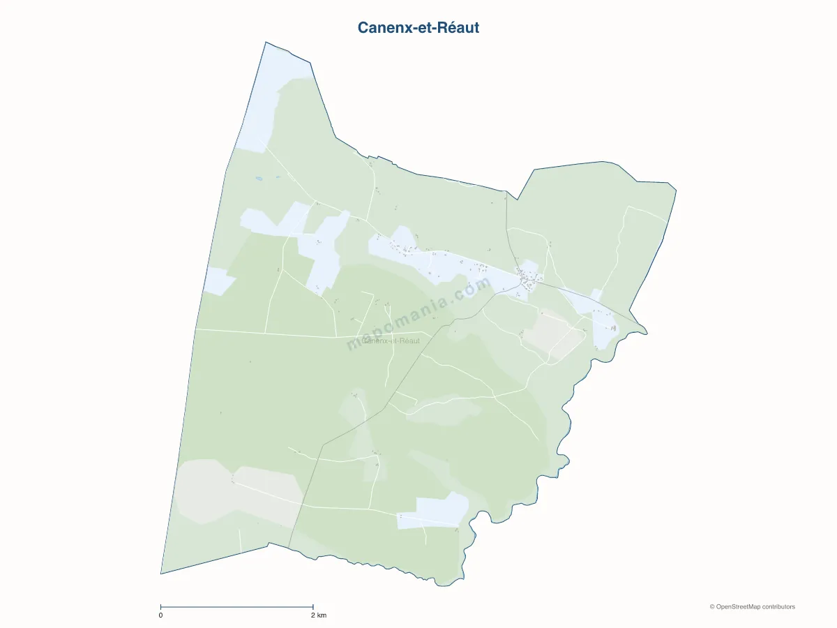 Carte de Canenx-et-Réaut à personnaliser