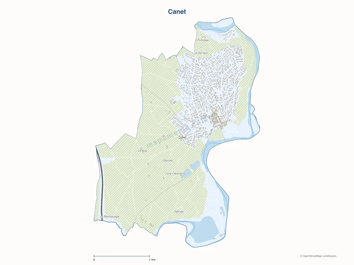 Carte de Canet à personnaliser