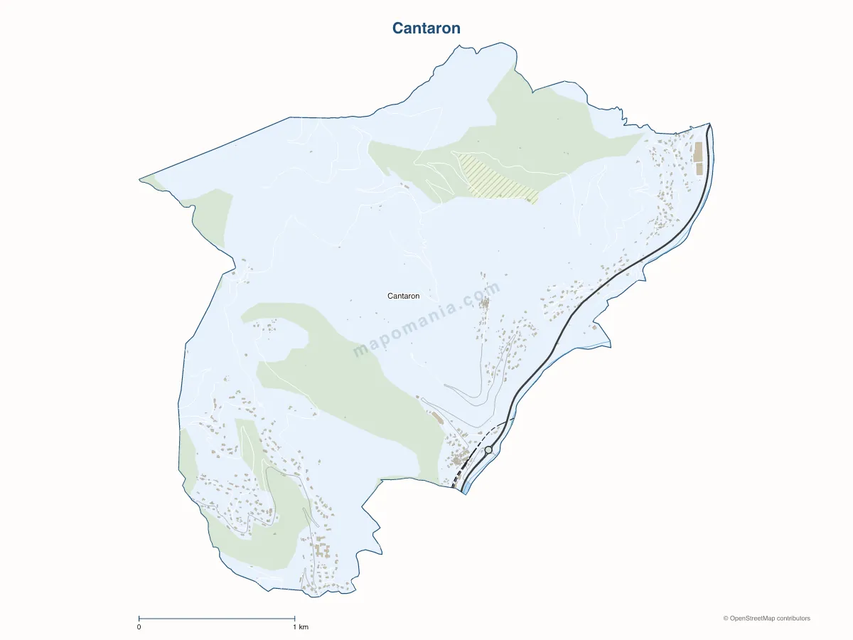 Carte de Cantaron à personnaliser