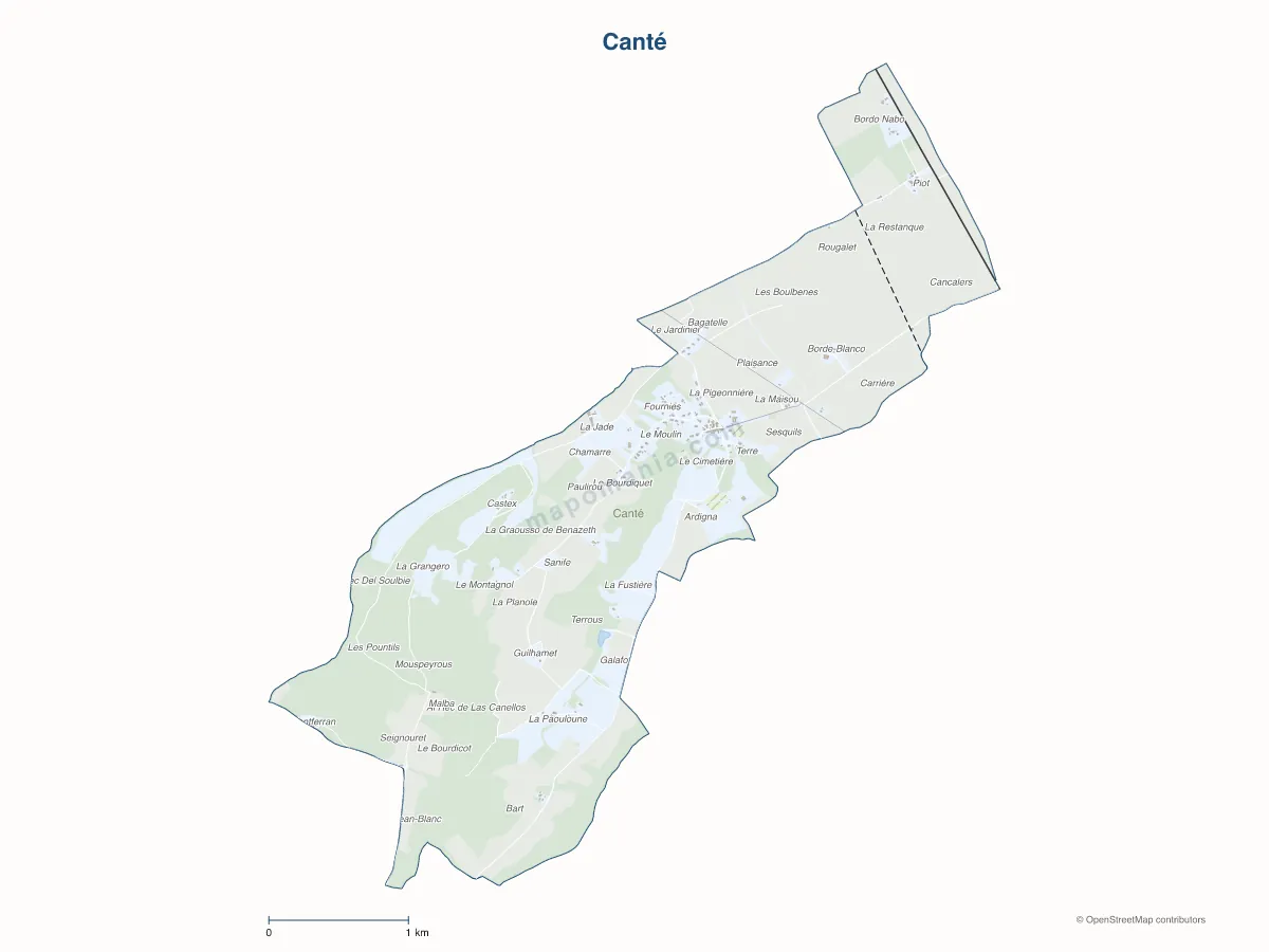 Carte de Canté à personnaliser