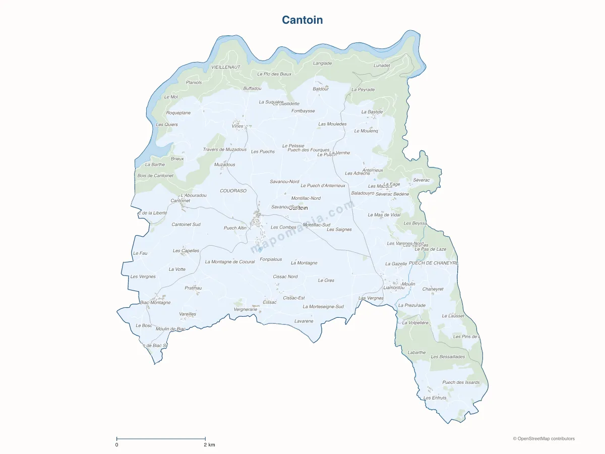Carte de Cantoin à personnaliser