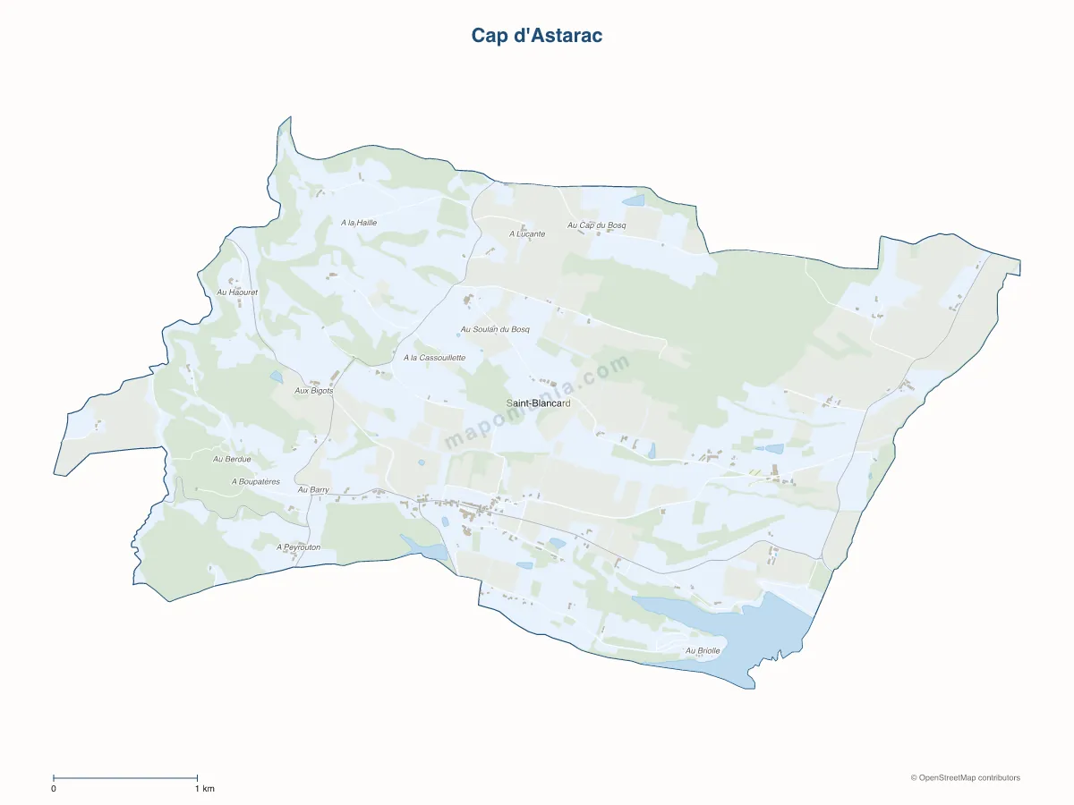 Carte de Cap d'Astarac à personnaliser