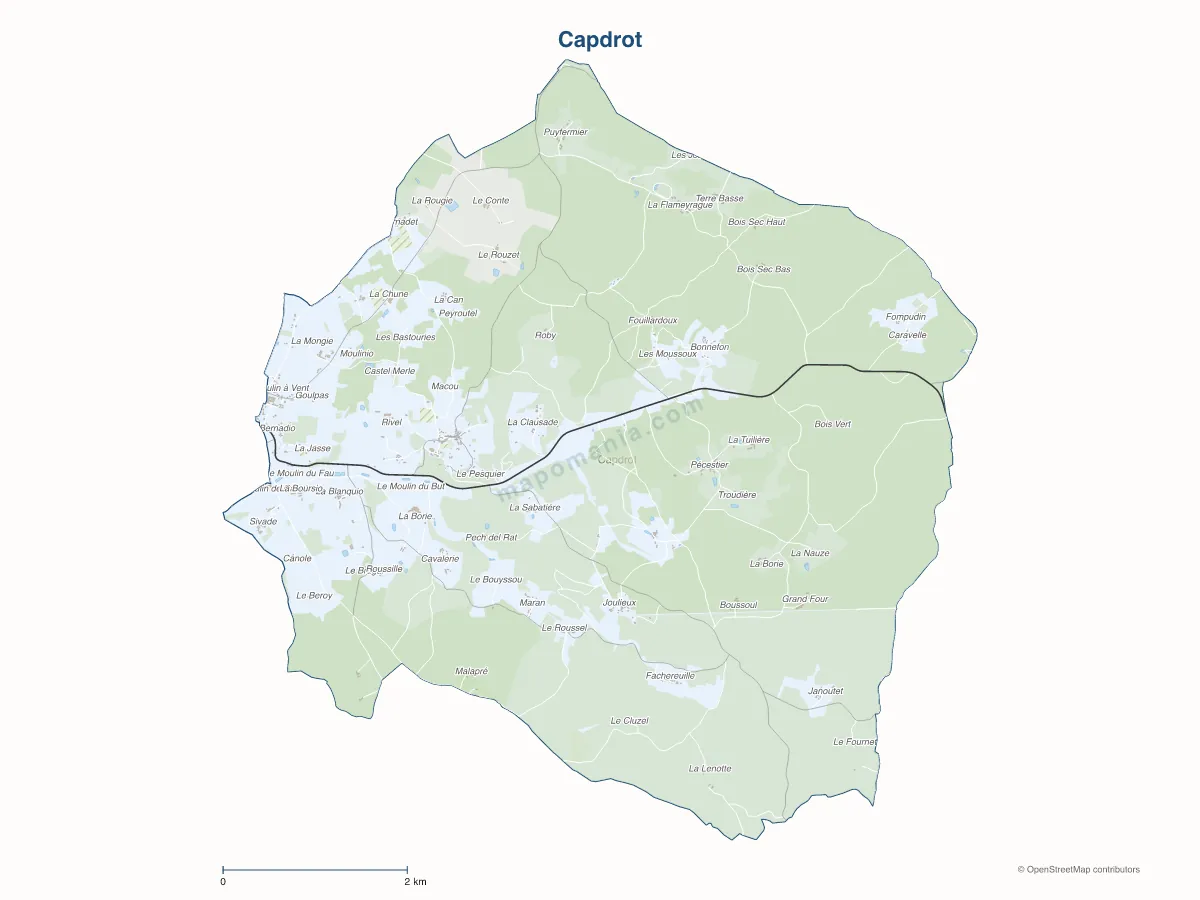 Carte de Capdrot à personnaliser