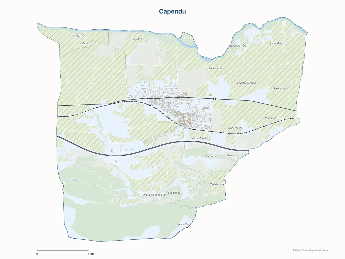 Carte de Capendu à personnaliser