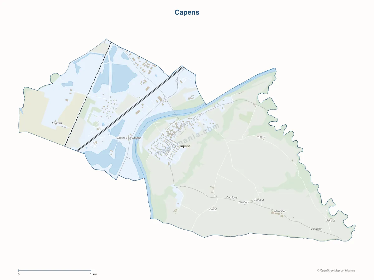 Carte de Capens à personnaliser