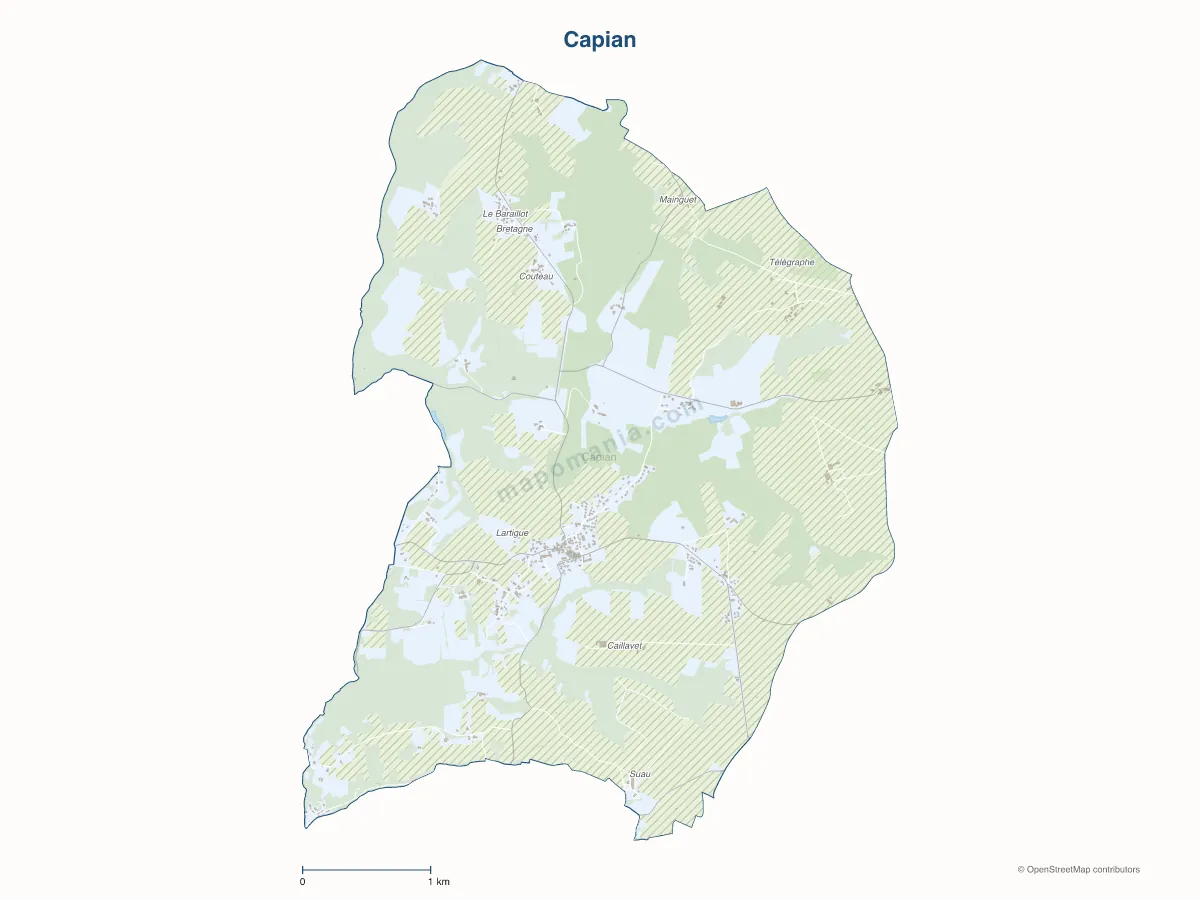 Carte de Capian à personnaliser