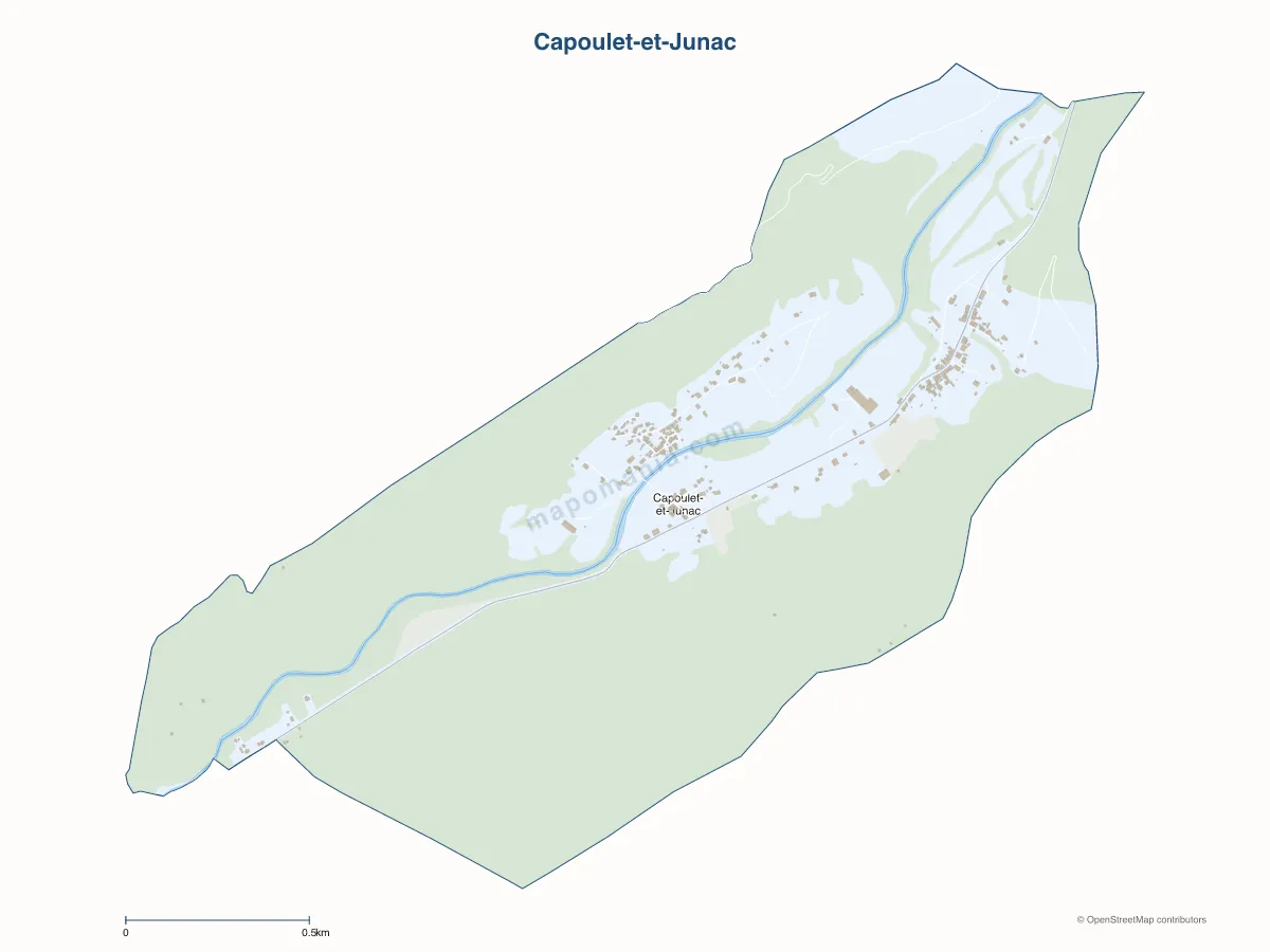 Carte de Capoulet-et-Junac à personnaliser