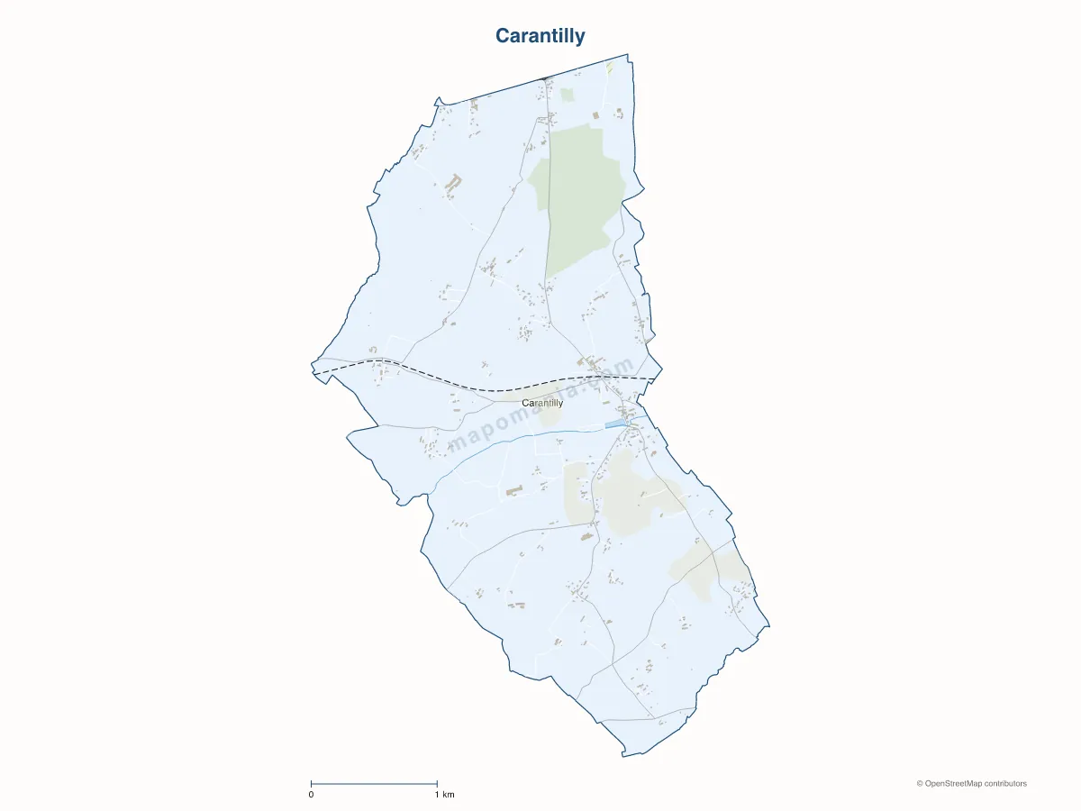 Carte de Carantilly à personnaliser