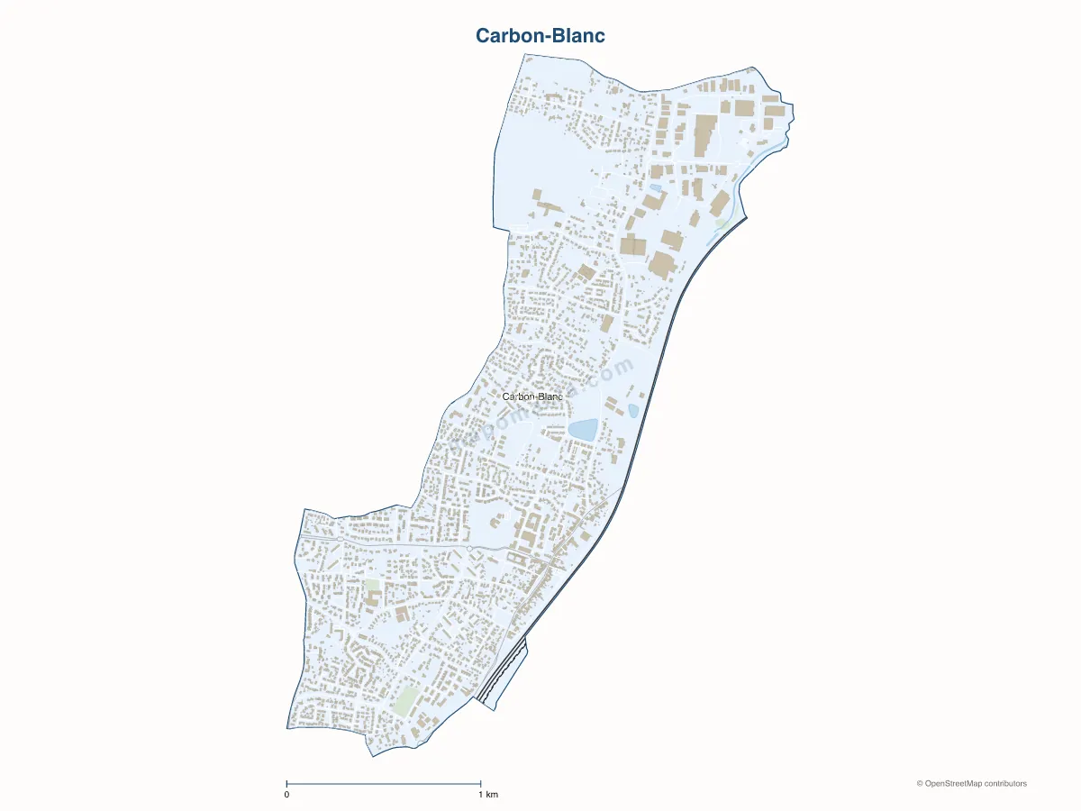 Carte de Carbon-Blanc à personnaliser