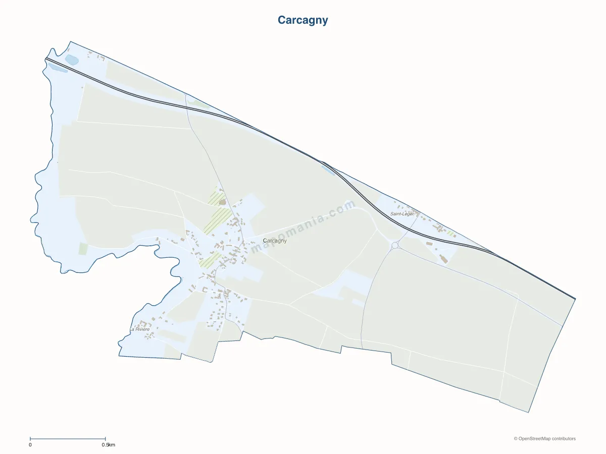Carte de Carcagny à personnaliser
