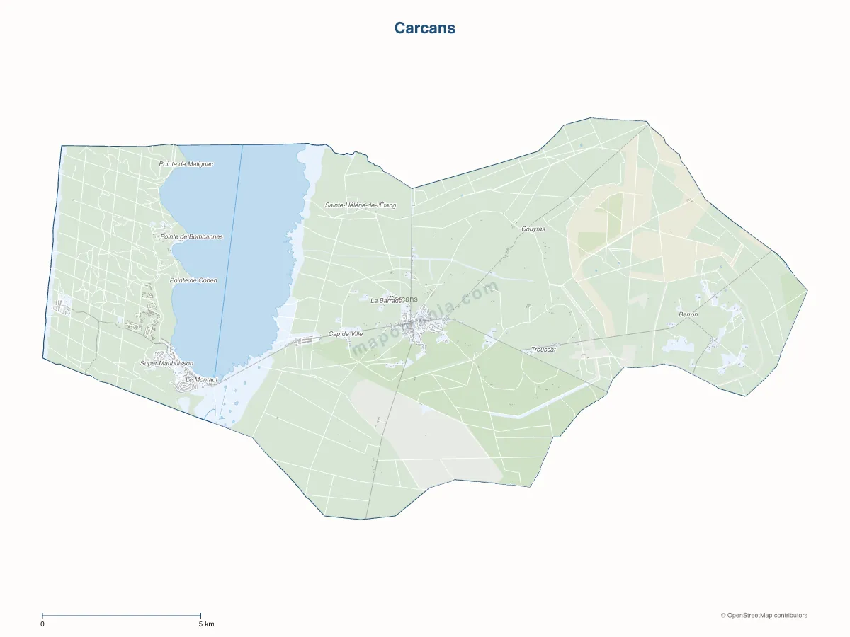 Carte de Carcans à personnaliser