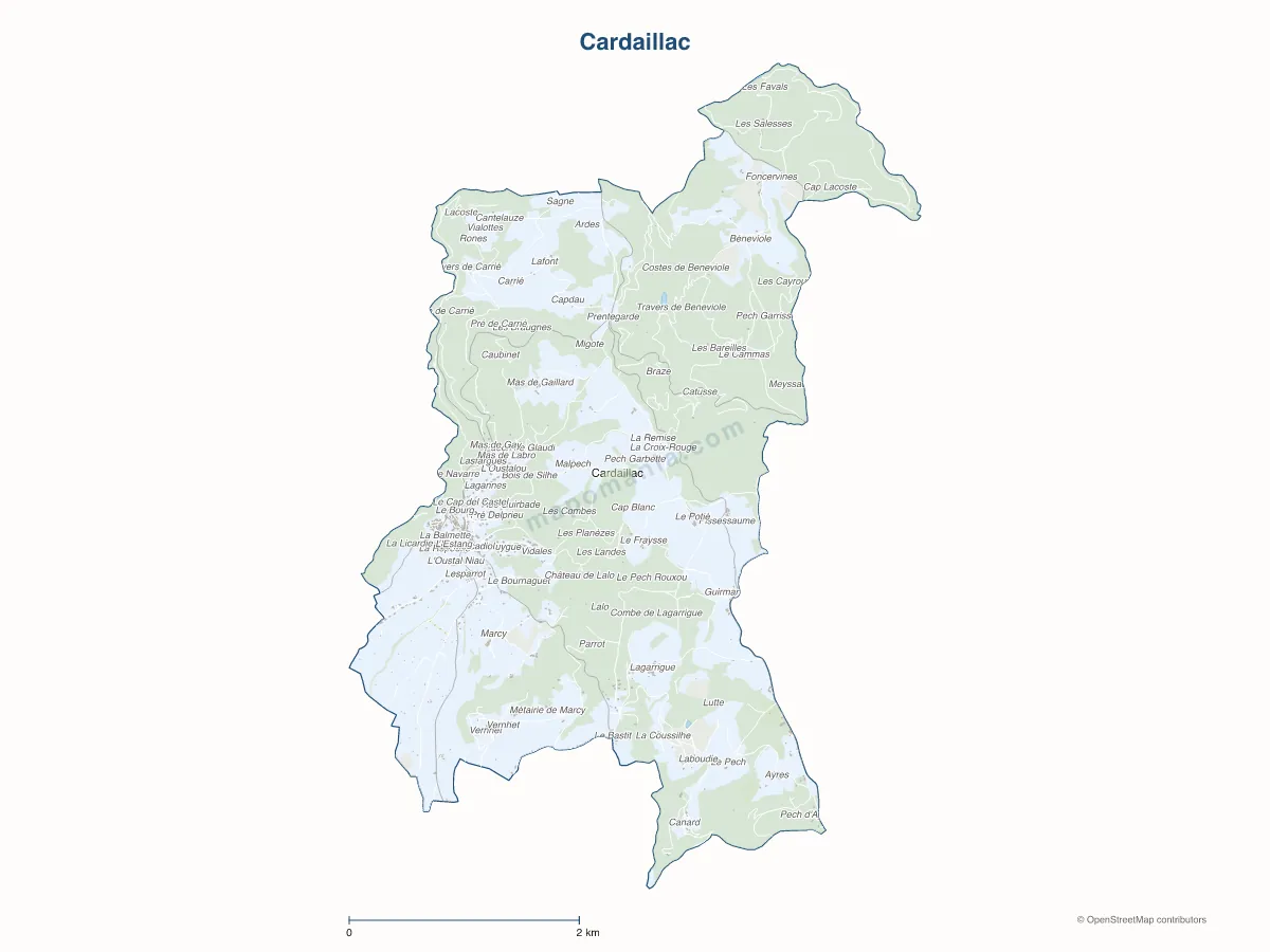 Carte de Cardaillac à personnaliser