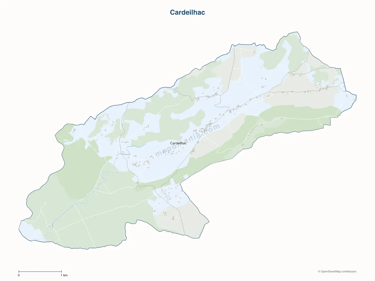 Carte de Cardeilhac à personnaliser