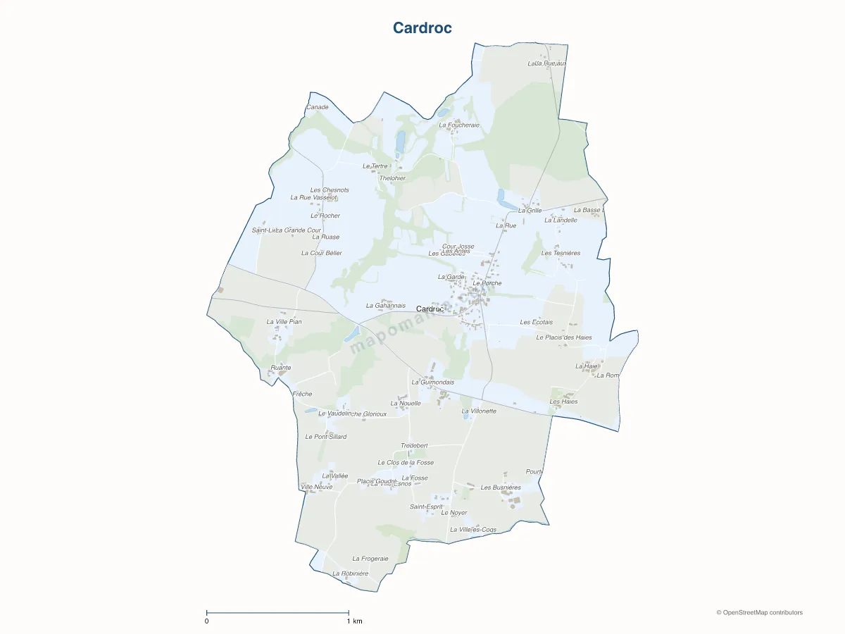 Carte de Cardroc à personnaliser