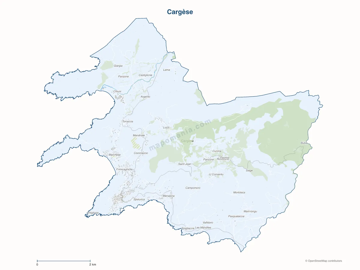 Carte de Cargèse à personnaliser