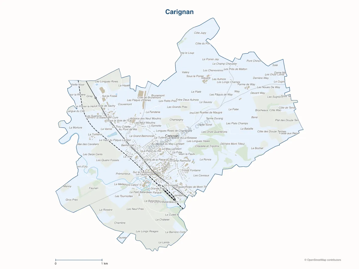 Carte de Carignan à personnaliser