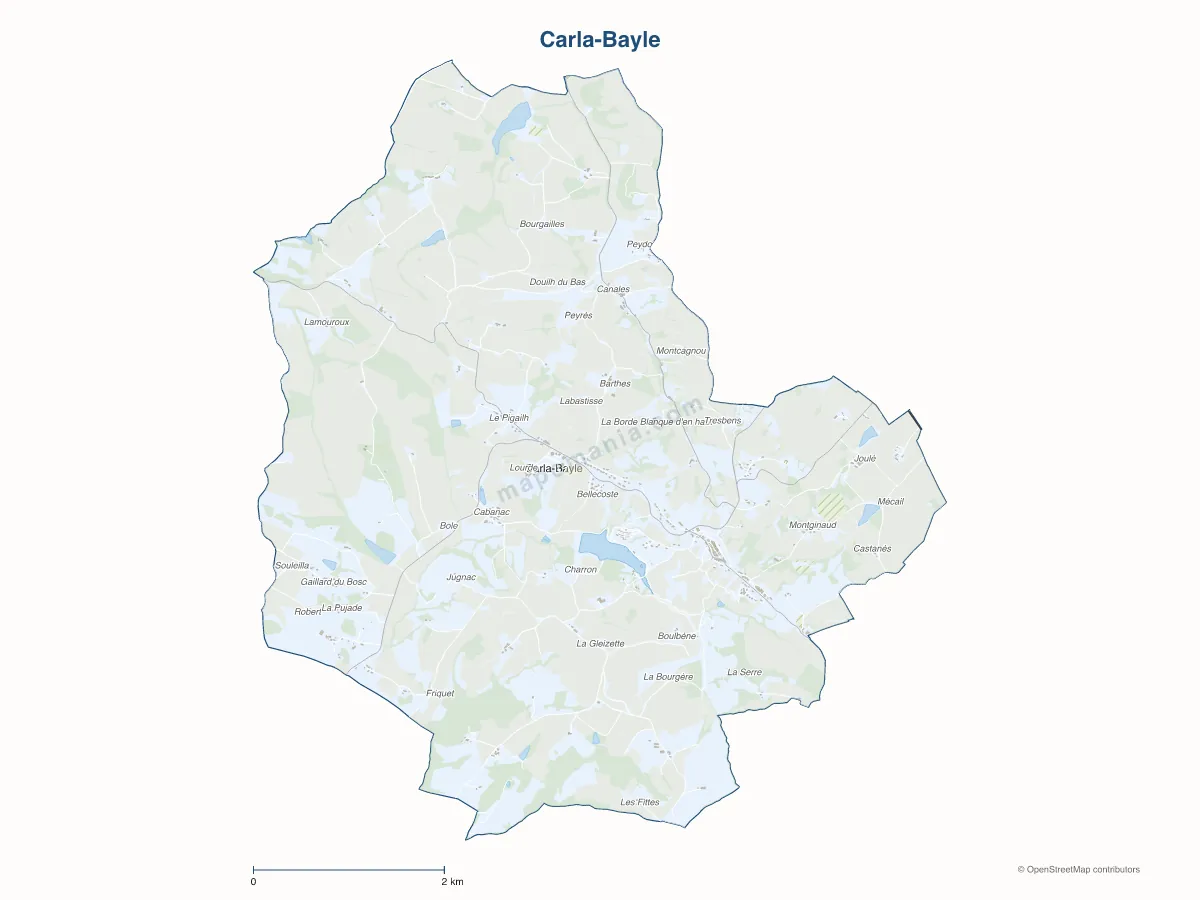 Carte de Carla-Bayle à personnaliser