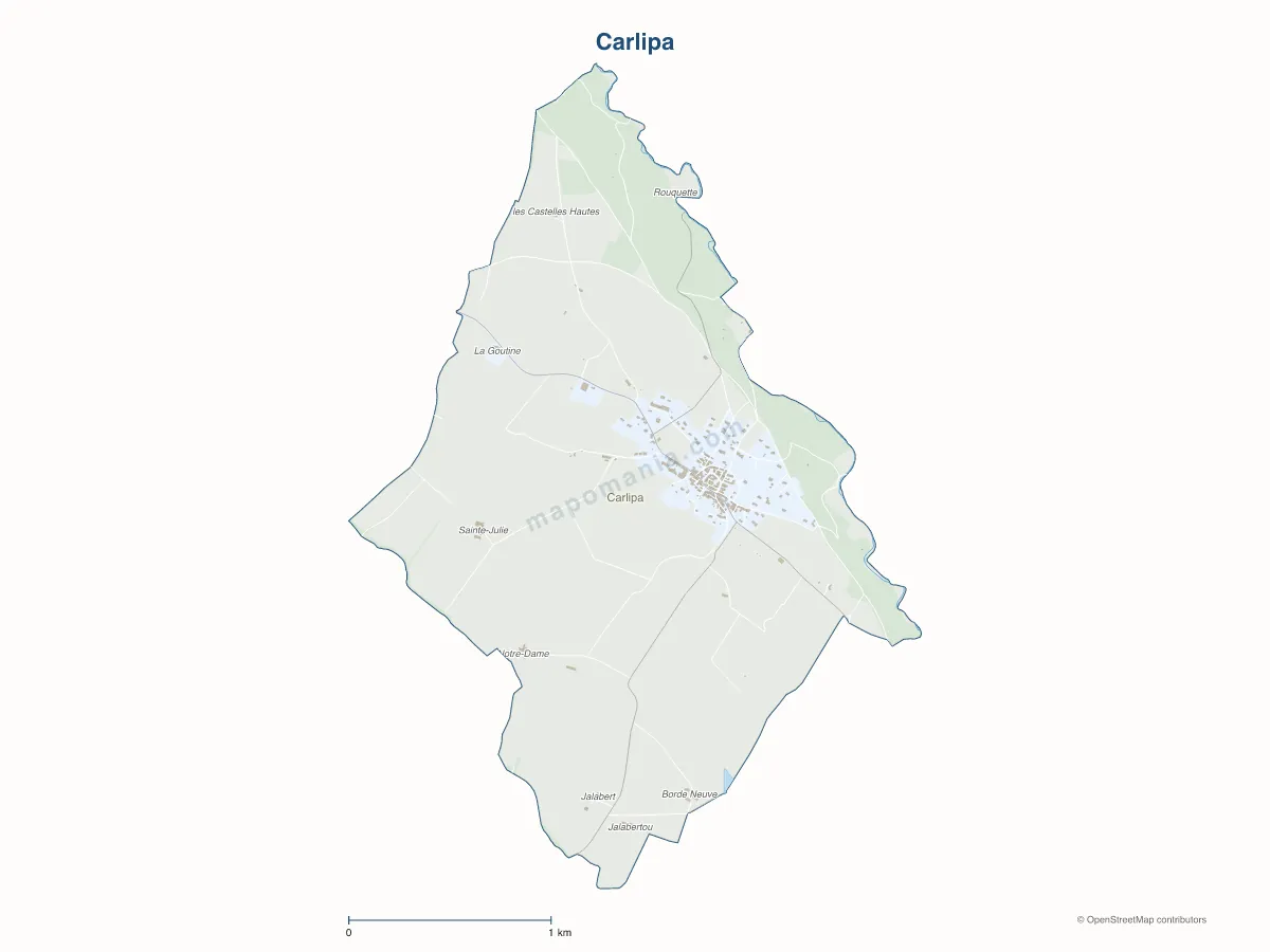 Carte de Carlipa à personnaliser