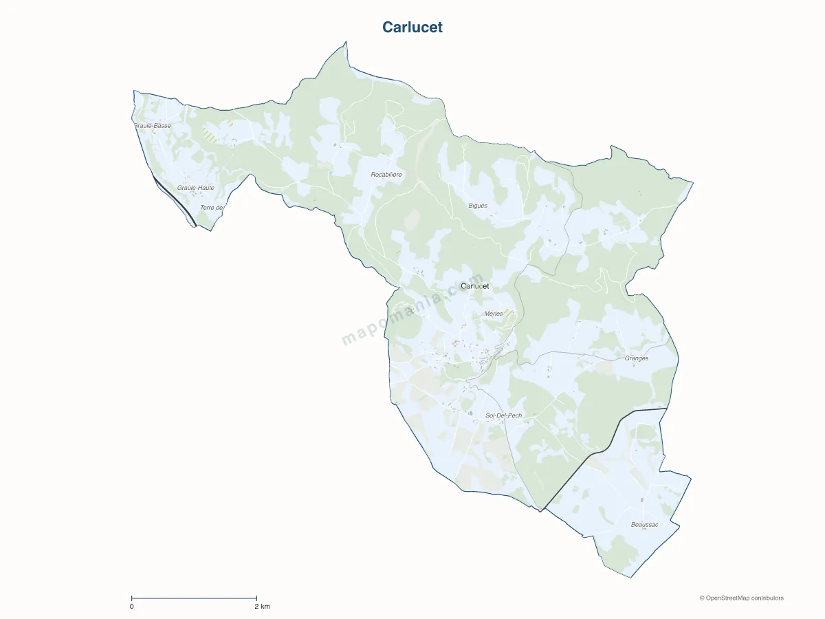 Carte de Carlucet à personnaliser