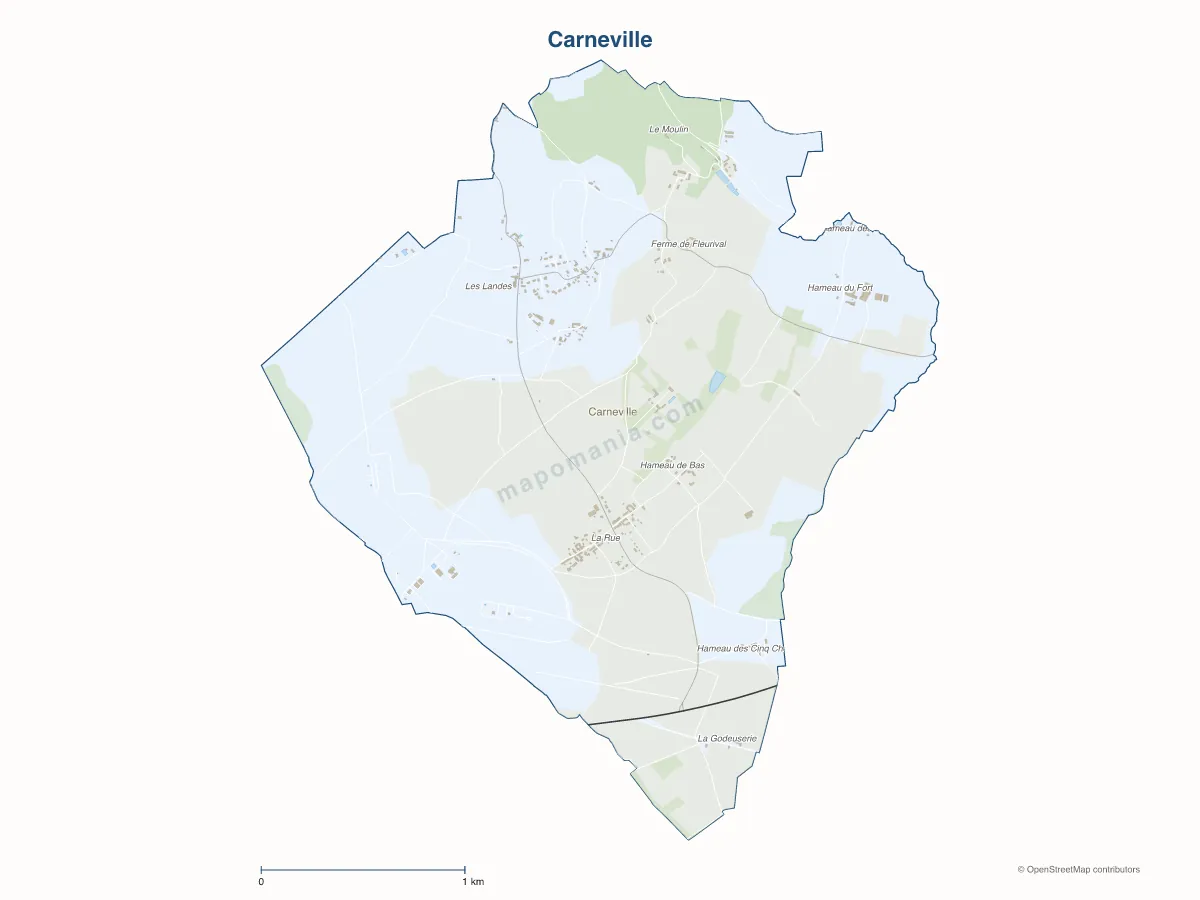 Carte de Carneville à personnaliser