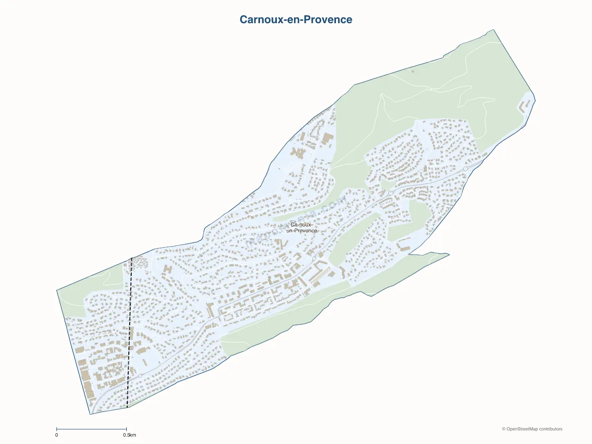 Carte de Carnoux-en-Provence à personnaliser
