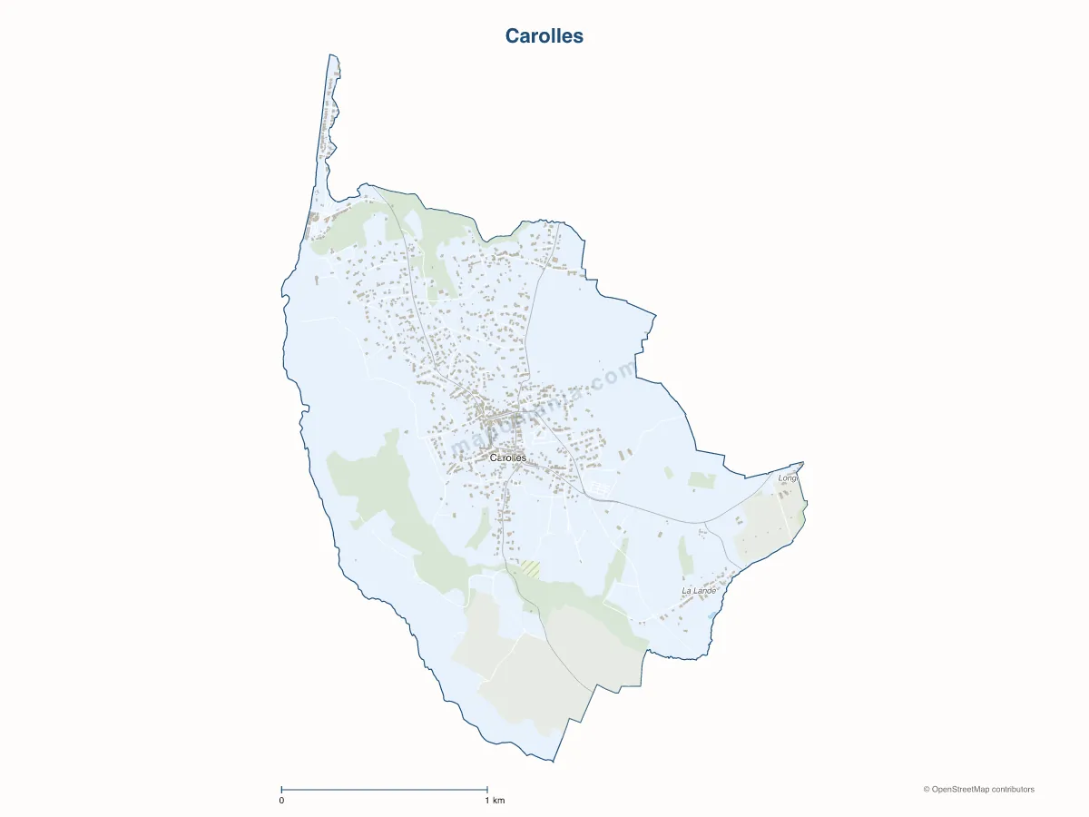 Carte de Carolles à personnaliser