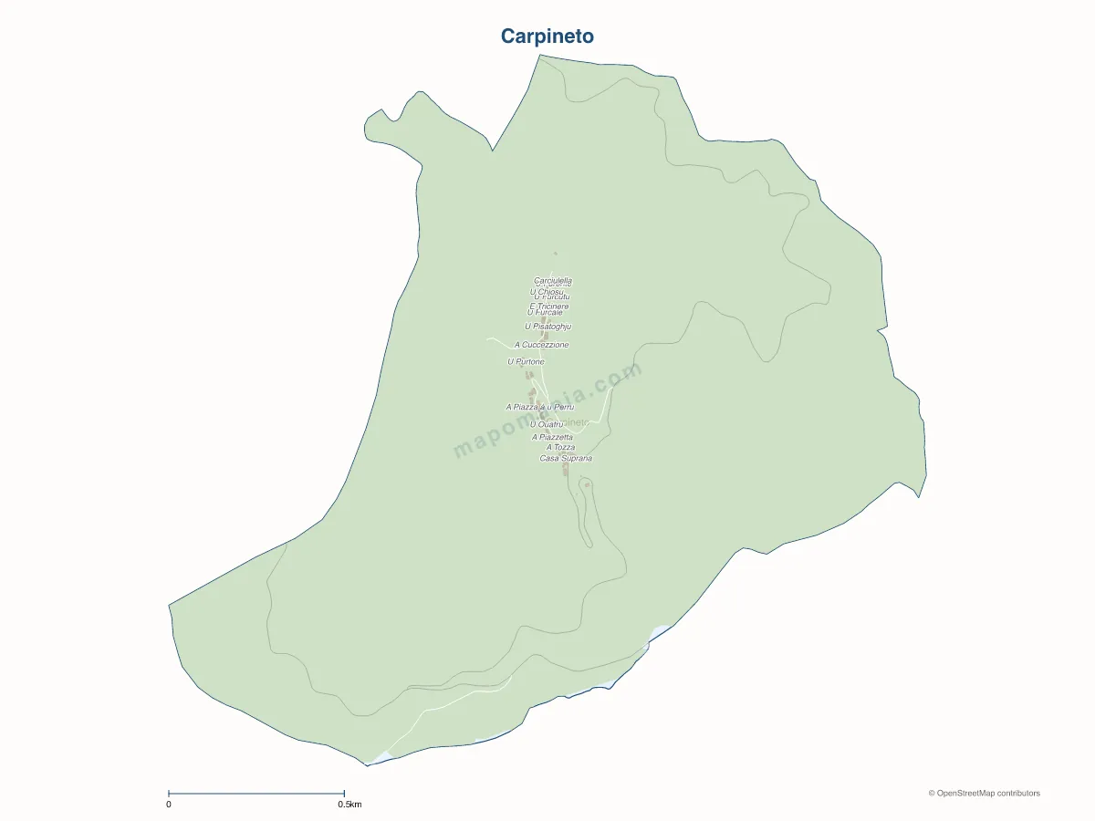 Carte de Carpineto à personnaliser