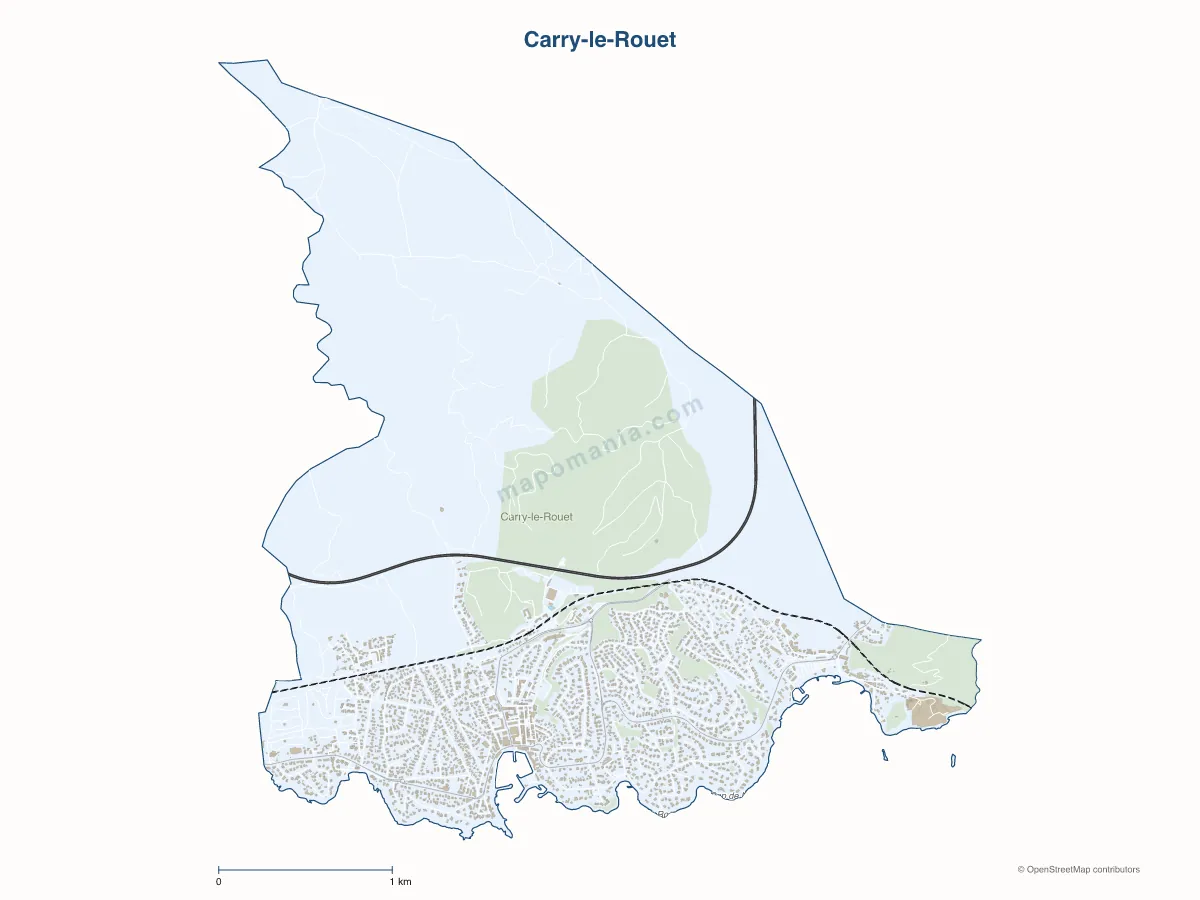 Carte de Carry-le-Rouet à personnaliser