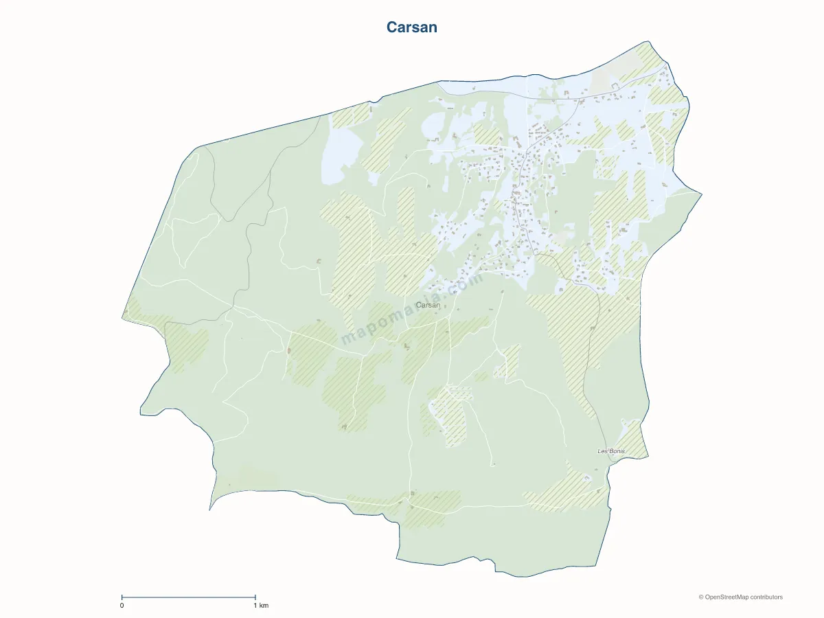 Carte de Carsan à personnaliser
