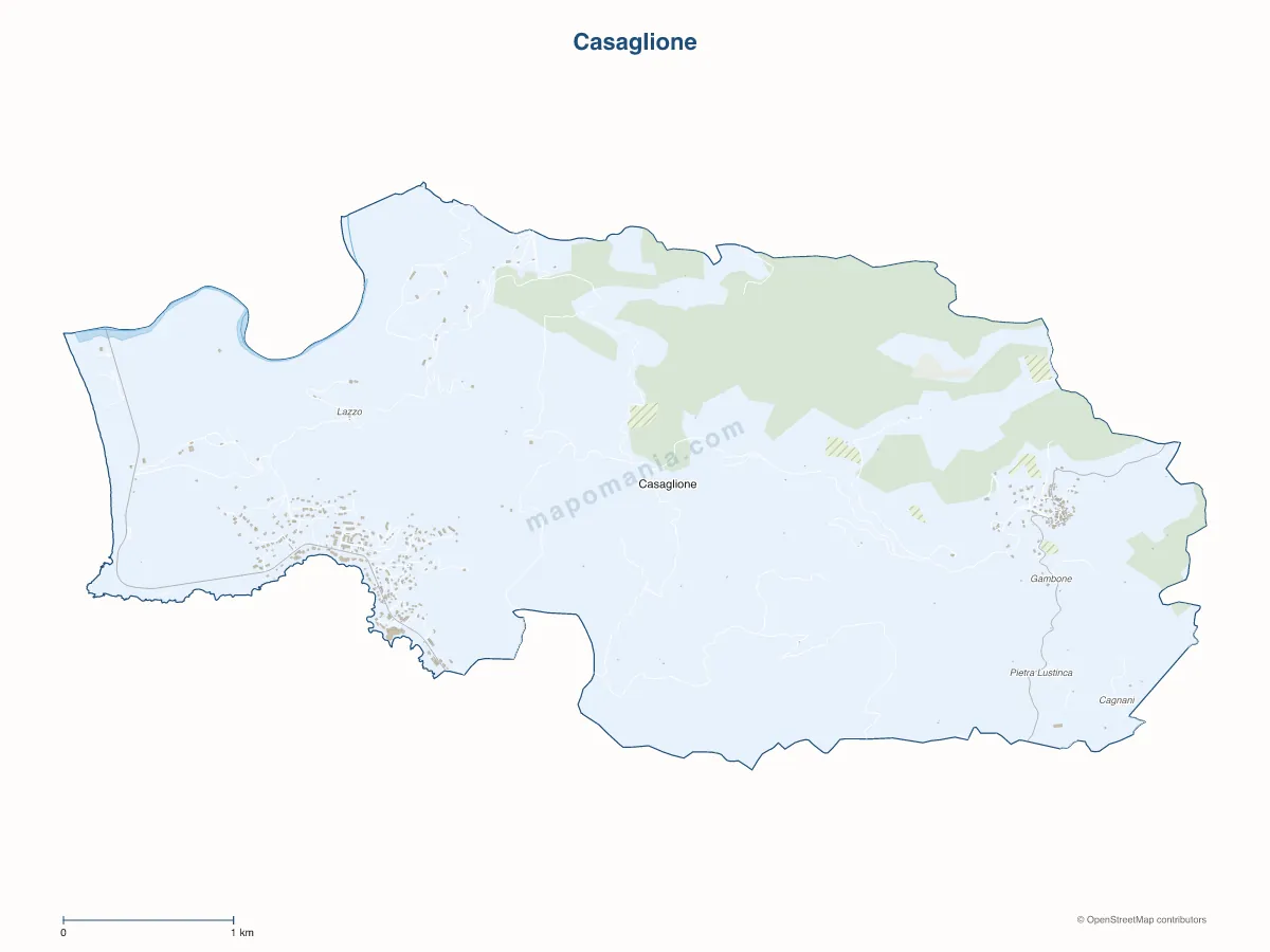 Carte de Casaglione à personnaliser