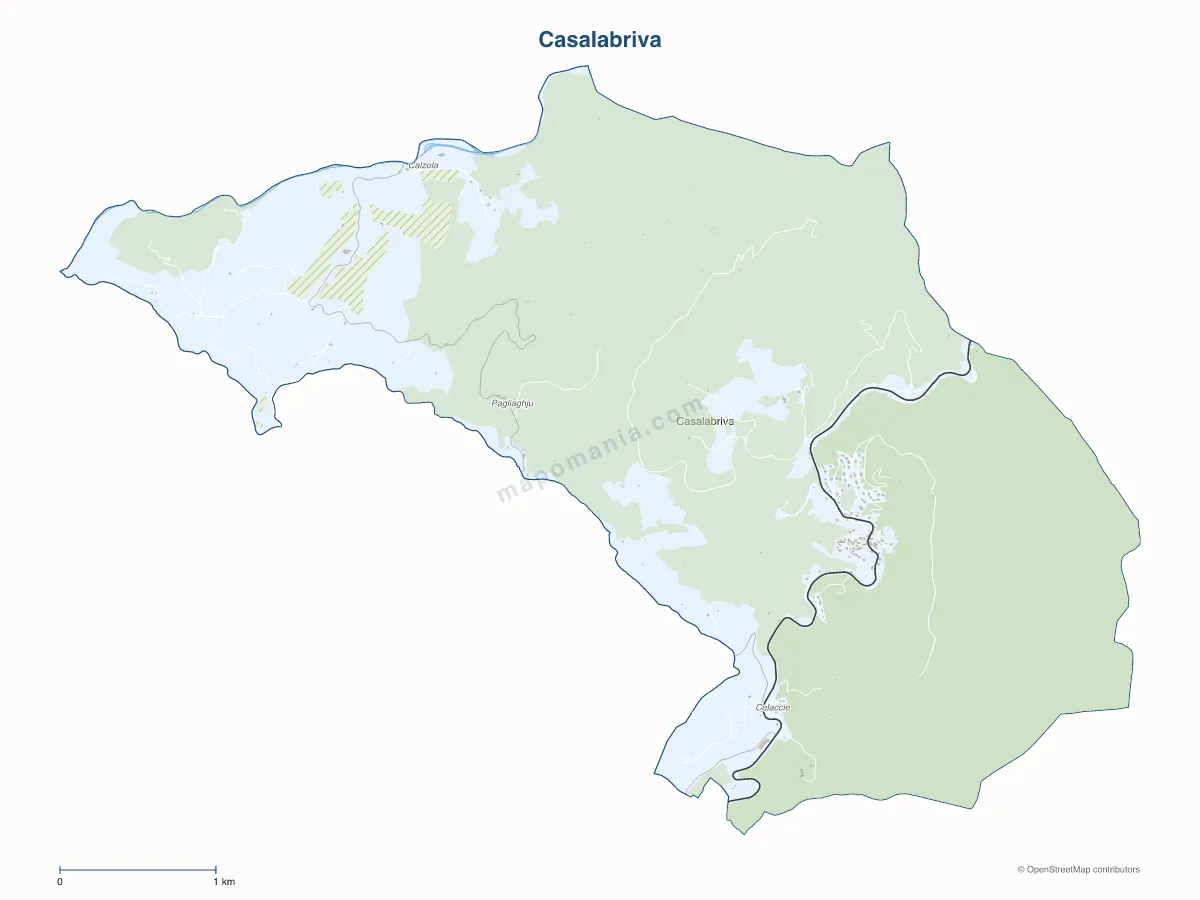 Carte de Casalabriva à personnaliser