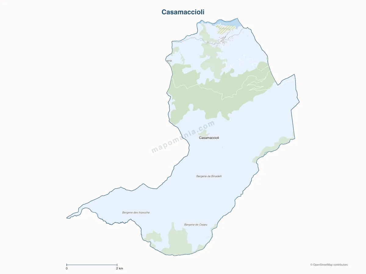 Carte de Casamaccioli à personnaliser