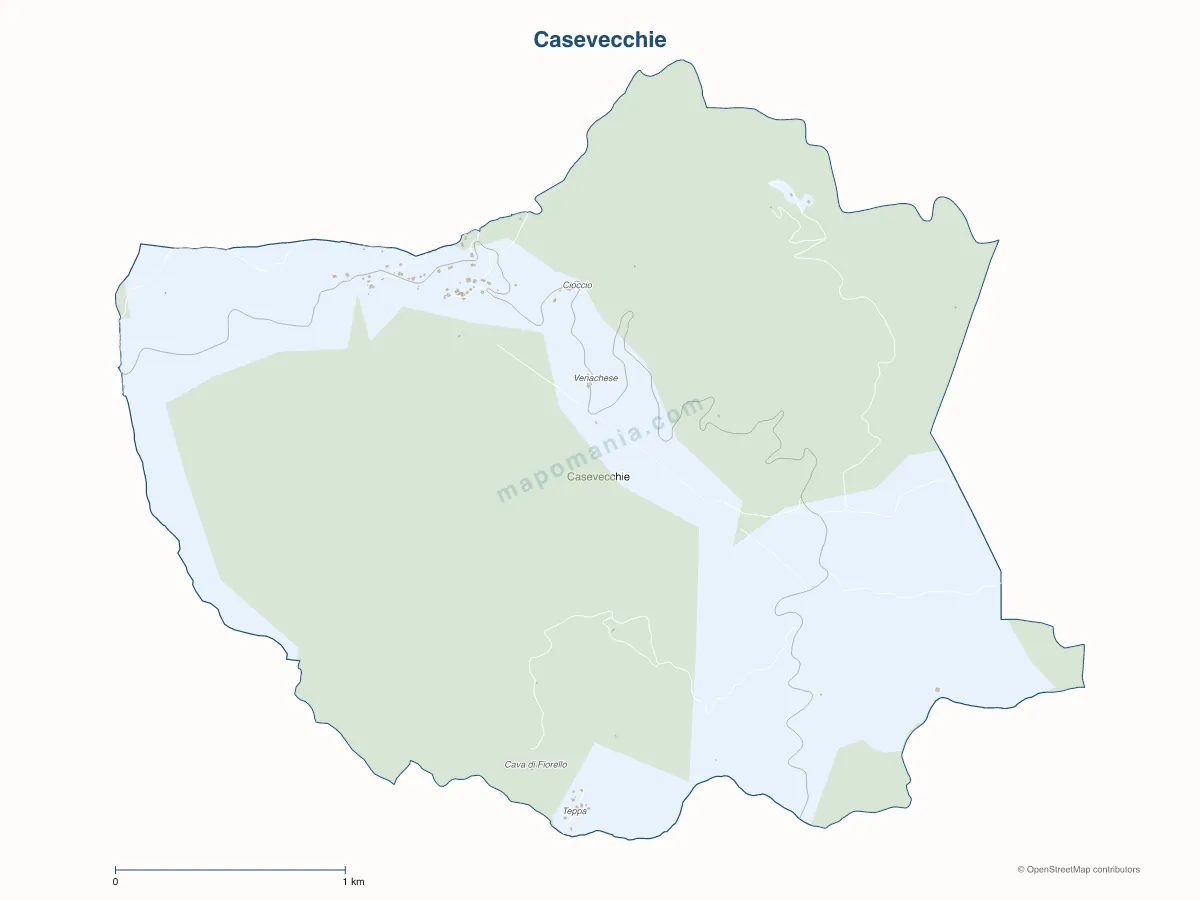Carte de Casevecchie à personnaliser
