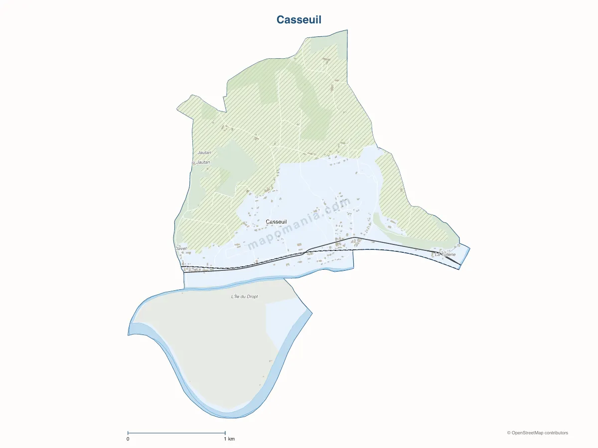 Carte de Casseuil à personnaliser