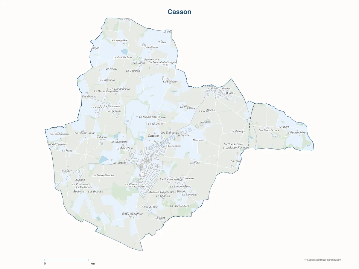 Carte de Casson à personnaliser