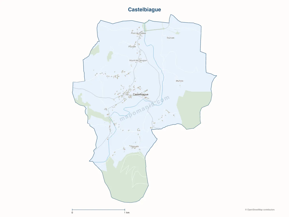 Carte de Castelbiague à personnaliser
